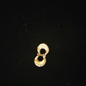 14k Gold shell hoop earrings